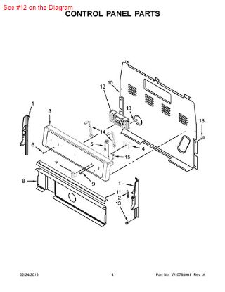 Picture of Whirlpool CNTRL-ELEC - Part# W10734611