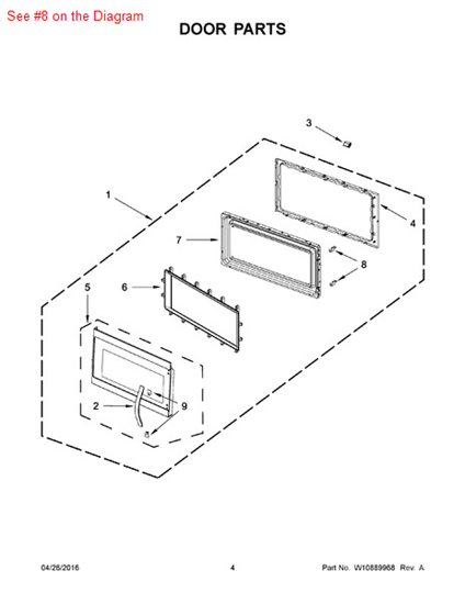 Picture of Whirlpool LATCH-DOOR - Part# W10740455