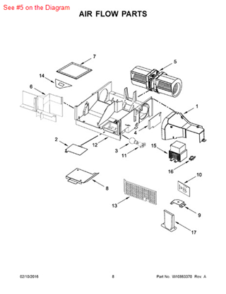 Picture of Whirlpool MOTOR-FAN - Part# W10755866