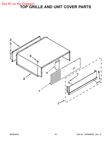 Picture of Whirlpool GRILL-UPPR - Part# W10761968
