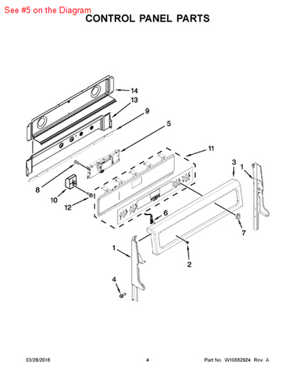 Picture of Whirlpool CNTRL-ELEC - Part# W10778304