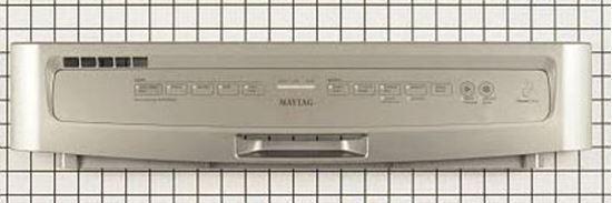 Picture of Whirlpool KitchenAid Roper Amana Jenn-Air Maytag Gaffers and Sattler Magic Chef Sears Kenmore Admiral Dishwasher Control Panel - Silver - Part# W10811151