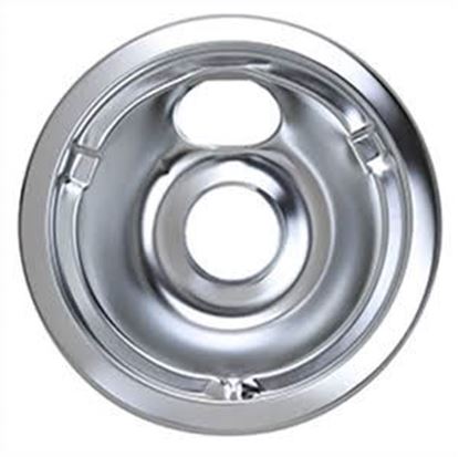 Picture of GE General Electric Hotpoint Sears Kenmore Range Stove Cook Top 6" DRIP PAN CHROME - Part# WB32X10012
