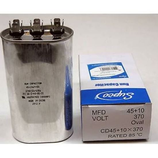 Picture of 45+10 MFD 370V DUAL RUN CAP - Part# CD45+10X370R