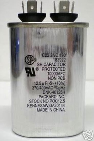 Picture of 12.5 MFD 370V OVAL RUN CAP - Part# TOC12.5