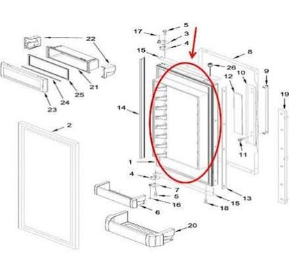 Picture of Whirlpool DOR-FIP - Part# W10782316