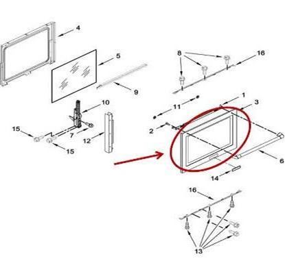 Picture of Whirlpool GLASS-DOOR - Part# WPW10634273
