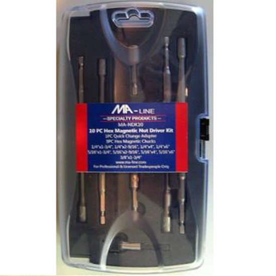 Picture of MAGNETIC HEX DRIVER KIT 16PC - Part# MA-NDK16