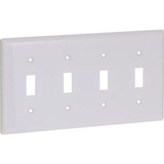 Picture of 4GANG SWITCH FACEPLATE WHITE - Part# 62064