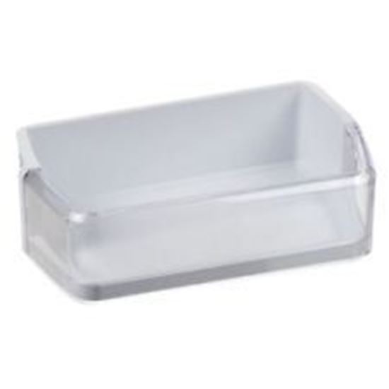 Picture of GE General Electric Hotpoint Sears Kenmore Refrigerator DOOR SHELF END CAP WHITE CURVED - Part# WR2X8345