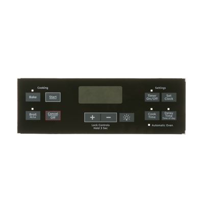 Picture of RANGE CONTROL PANEL - BLACK - Part# WB07X22681