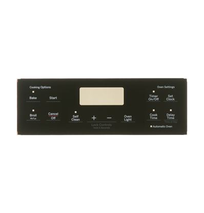 Picture of RANGE CONTROL PANEL - BLACK - Part# WB07X25197