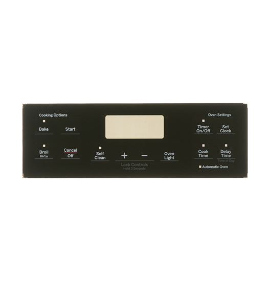 Picture of RANGE CONTROL PANEL - BLACK - Part# WB07X25197