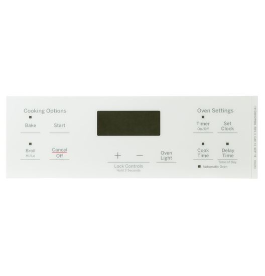 Picture of GE FACEPLATE GRAPHICS (WH) - Part# WB07X26639