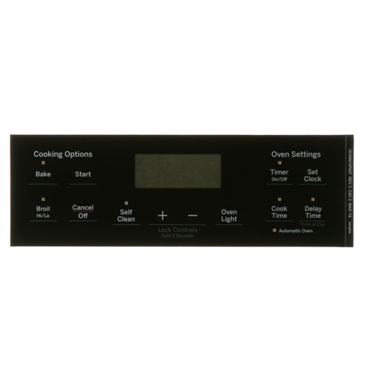 Picture of GE FACEPLATE GRAPHICS (BK) - Part# WB07X26647