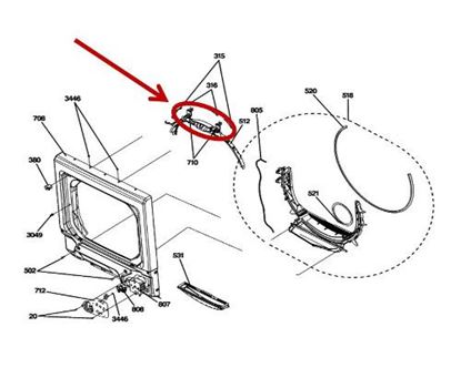 Picture of GE TOP BEARING ASSEMBLY 27" - Part# WE03X27679