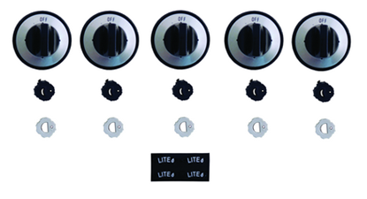 Picture of Sears GAS BURNER 5 KNOB KIT - BL - Part# RK203