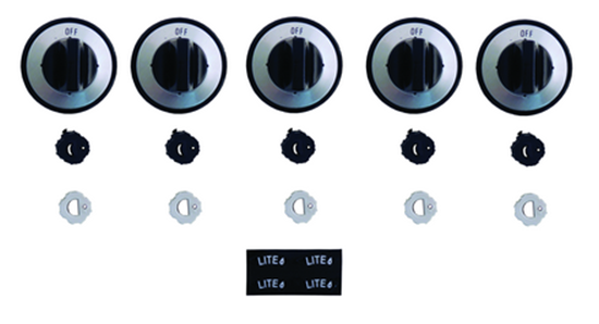 Picture of Sears GAS BURNER 5 KNOB KIT - BL - Part# RK203