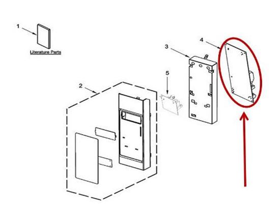 Picture of Whirlpool CNTRL-ELEC+CORE(MICROWAVE) - Part# W11182110