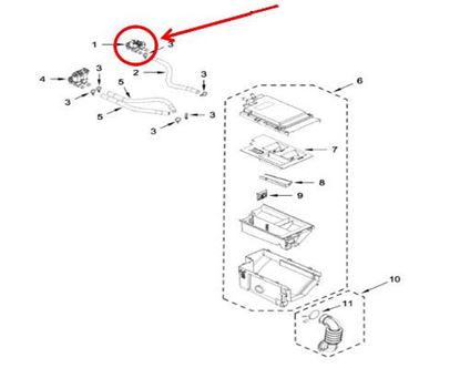Picture of Whirlpool VALVE-WASHER - Part# W11316255