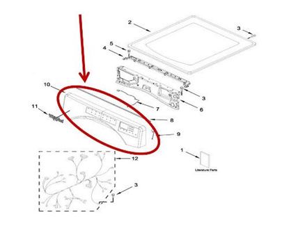 Picture of Whirlpool CNTRL-ELEC+CORE - Part# W11378949