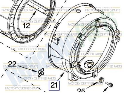 Picture of Whirlpool Front&Rear O/Tub(Drop Ship) - Part# 280251