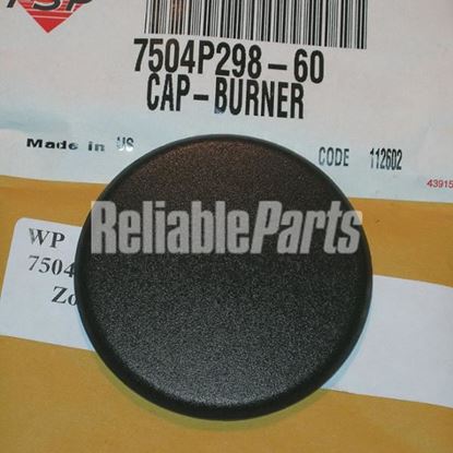 Picture of Whirlpool Cap-Burner - Part# WP7504P298-60