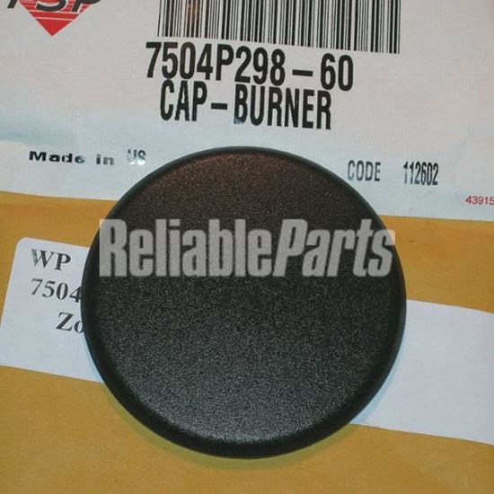 Picture of Whirlpool Cap-Burner - Part# WP7504P298-60