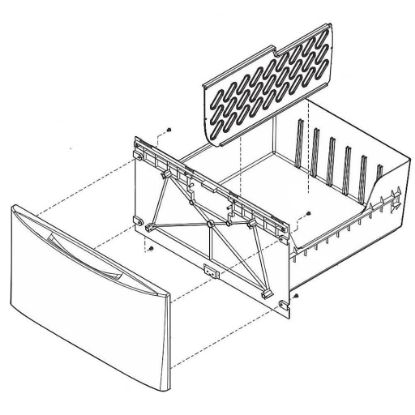 Picture of Electrolux Drawer,pedestal,white,includes Part# 134862483