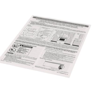 Picture of Electrolux Installation Instructions Part# 316454912