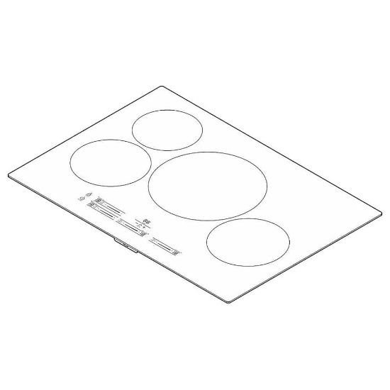 Picture of Electrolux Maintop,assembly,glass/steel Part# 5304527896