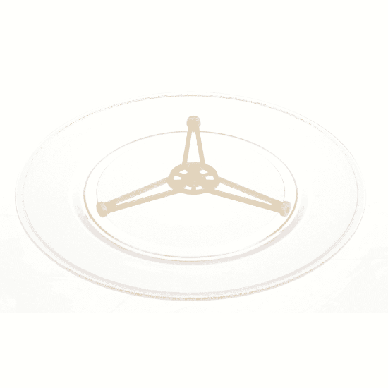 Picture of Electrolux Turntable Tray,glass W Roller Part# 5304529482