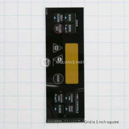 Picture of GE Clock Plate-black Part# WB27K5337