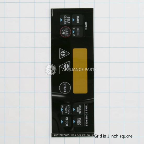 Picture of GE Clock Plate-black Part# WB27K5337