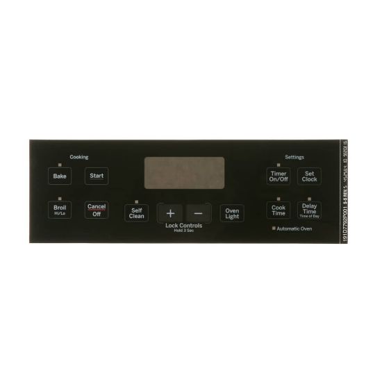 Picture of GE Faceplate Graphics (Bk) Part# WB27T11511