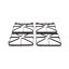 Picture of GE Taupe Grate Replacement Kit Part# WB31X36767