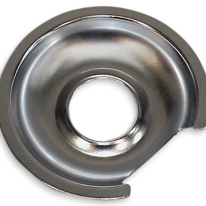 Picture of GE 6 Inch Chrome Burner Pan - Elec Part# WB32X10012