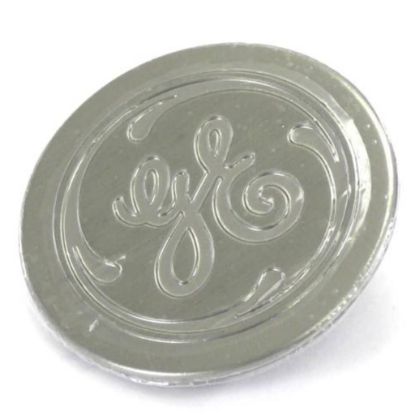 Picture of GE Gea Badge Flat Chrome Part# WR04X29375