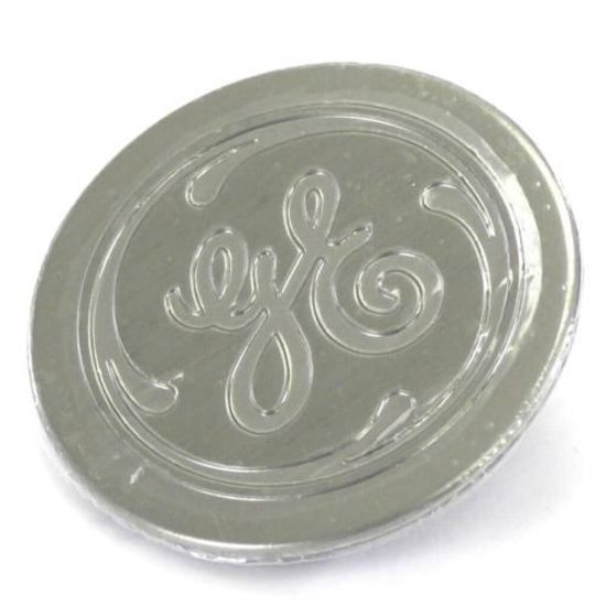 Picture of GE Gea Badge Flat Chrome Part# WR04X29375