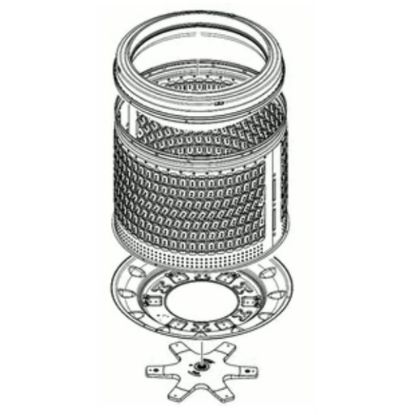 Picture of Samsung Assembly Basket Spin Parts;wa7000r Part# DC90-27205A