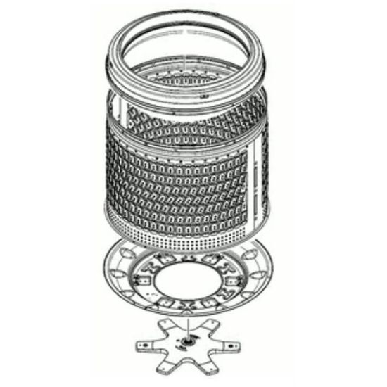 Picture of Samsung Assembly Basket Spin Parts;wa7000r Part# DC90-27205A