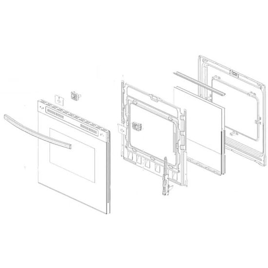 Picture of Samsung Assy Door-module;ne/nx9000t,sts,single B Part# DG94-03596A