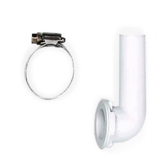 Picture of Whirlpool Washer Syphon Break Elbow Kit With Clamp Part# 208847