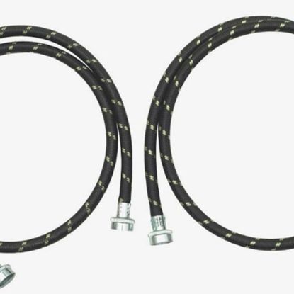 Picture of Whirlpool Gooseneck Nylon Braided Washer Hoses 2Pk Part# 8212638RP