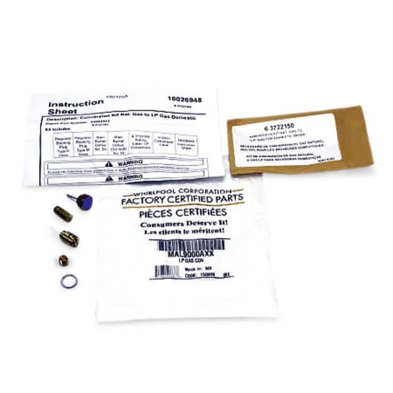Picture of Whirlpool Lp Gas Conversion Kit (306195) Part# MAL9000AXX