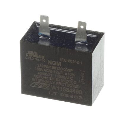 Picture of Whirlpool Run Capacitor, 12 Mfd/180v_90c Rated Part# W11631831