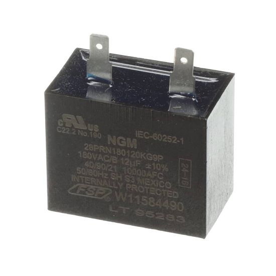 Picture of Whirlpool Run Capacitor, 12 Mfd/180v_90c Rated Part# W11631831