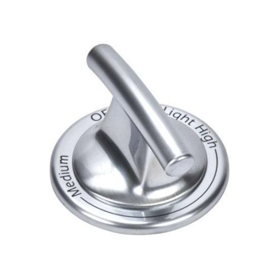 Picture of Whirlpool Range Surface Burner Control Knob, Stainless Part# WPW10220975