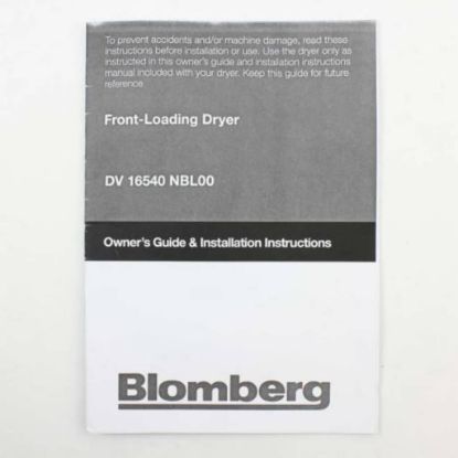 Picture of Blomberg User S Manual (English) Part# 2960310129