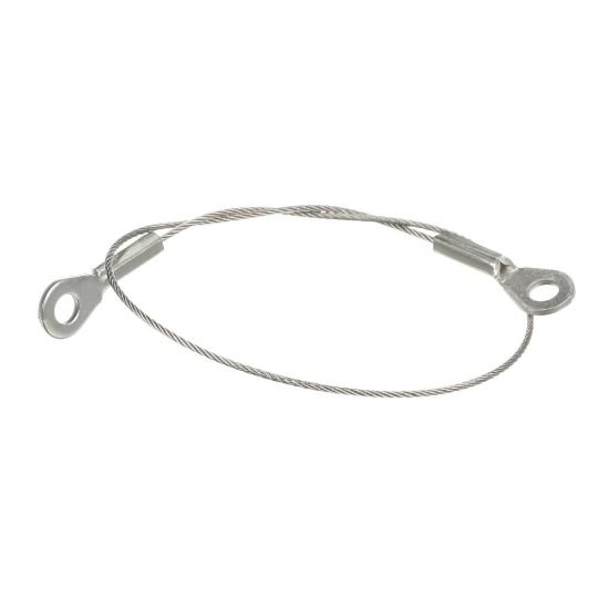 Picture of Hestan Wire Rope Lanyard, 12-Inch Eye-to-eye, 3/64-Inch Dia Rope, Ss Uncoated Part# 17414